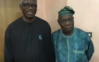 With Former President of Nigeria, Chief Olusegun Obasanjo