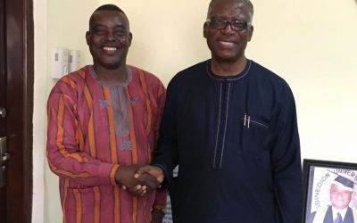 With Prof. Osaghae, Vice Chancellor, Igbinedion University, Okada